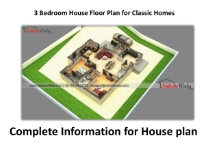 3 Bedroom House Floor Plan for Classic Homes