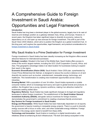 A Comprehensive Guide to Foreign Investment in Saudi Arabia_ Opportunities and Legal Framework