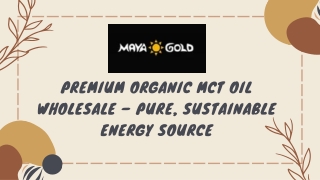 Premium Organic MCT Oil Wholesale – Pure, Sustainable Energy Source