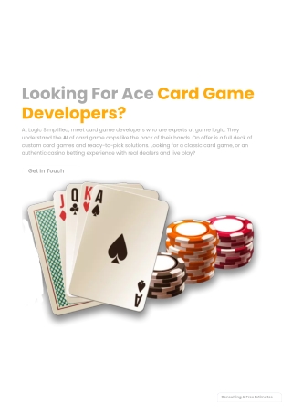Custom Card Game Development Services – Build Engaging Multiplayer Games