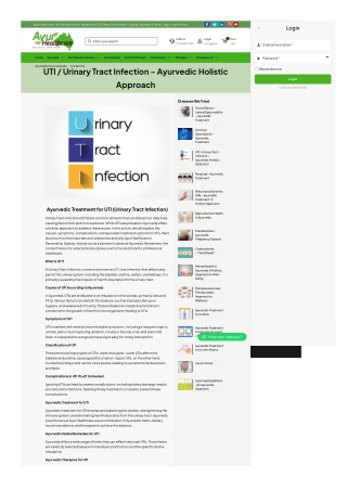 Ayurvedic Treatment for Uti