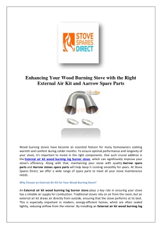 Charnwood Aire 5 Wood Stove - Buy from Stove Spares Direct