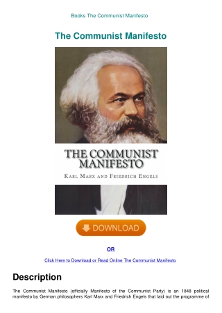 Books The Communist Manifesto