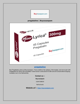 pregabaline | Buyoxazepam