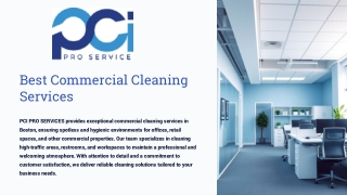 Best Commercial Cleaning Services in Boston | PCI PRO SERVICES