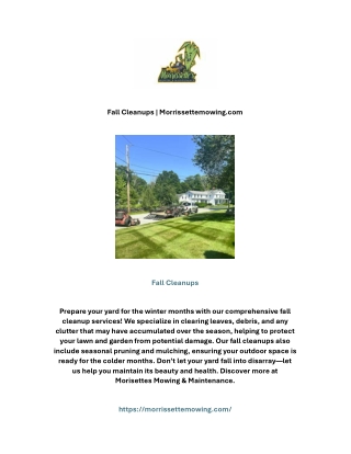 Fall Cleanups | Morrissettemowing.com