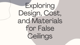 Design, Cost and Materials
