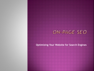 On-page seo