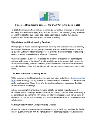 Outsourced Bookkeeping Services_ The Smart Way to Cut Costs in 2025 - TrueTallyServices.com