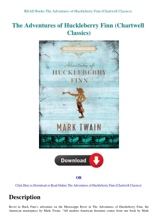 READ Books The Adventures of Huckleberry Finn (Chartwell Classics)