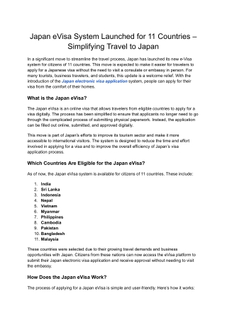 Apply for Japan eVisa Online | Fast Approval at Visaroot