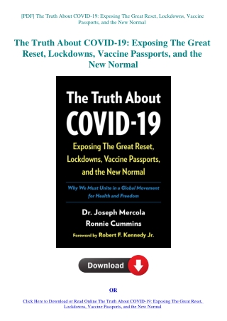 [PDF] The Truth About COVID-19 Exposing The Great Reset  Lockdowns  Vaccine Passports  and the New N