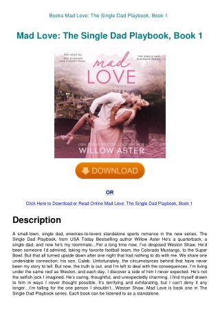 Books Mad Love The Single Dad Playbook  Book 1