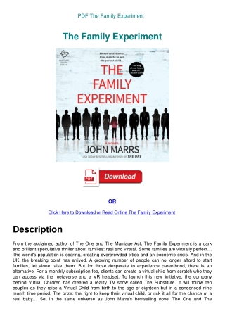 PDF The Family Experiment