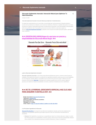 Glucovate Suplemento Avanzado: Innovación Natural para Optimizar Tu Salud Glucém