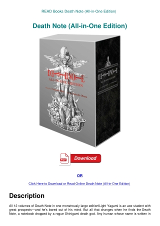 READ Books Death Note (All-in-One Edition)
