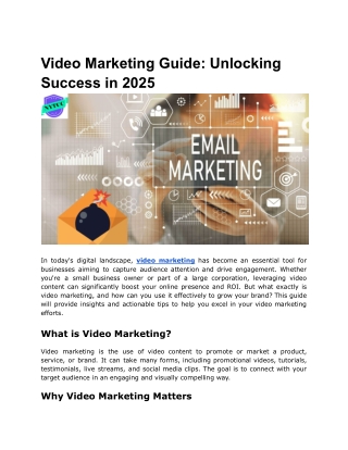 Video Marketing Guide_ Unlocking Success in 2025