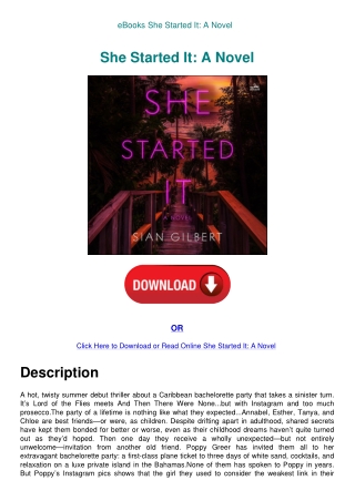 eBooks She Started It A Novel
