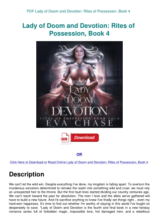 PDF Lady of Doom and Devotion Rites of Possession  Book 4