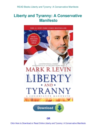 READ Books Liberty and Tyranny A Conservative Manifesto