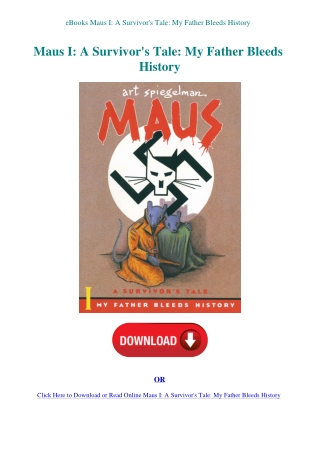 eBooks Maus I A Survivor's Tale My Father Bleeds History