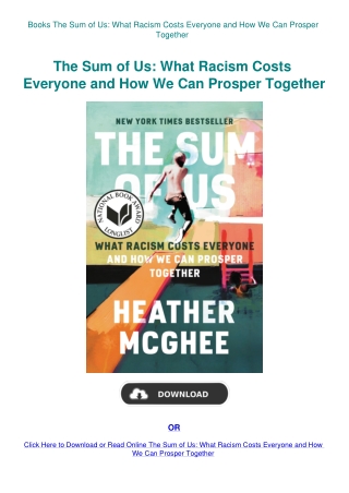 Books The Sum of Us What Racism Costs Everyone and How We Can Prosper Together