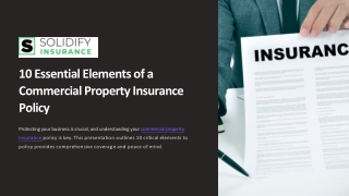 10 Things to Look for in a Commercial Property Insurance Policy