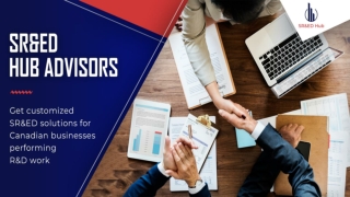 Get customized SR&ED solutions for Canadian businesses performing R&D work