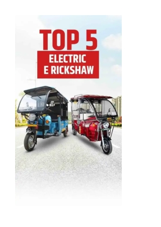 Top 5 e-rikshaws by Interglobeenergy