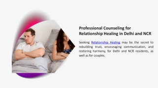 Professional Counseling for Relationship Healing in Delhi and NCR