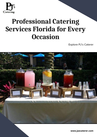 Professional Catering Services Florida for Every Occasion - PJ’s Catering