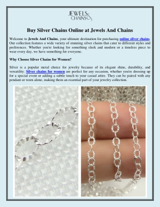 online silver chain