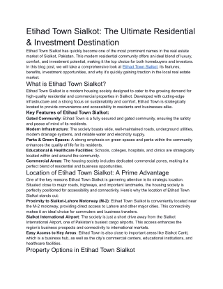 Etihad Town Sialkot_ The Ultimate Residential & Investment Destination
