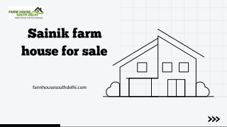 Sainik Farm House for Sale – Luxury and Privacy Await with FarmhouseSouthDelhi
