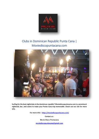 Clubs in Dominican Republic Punta Cana | Moviediscopuntacana.com