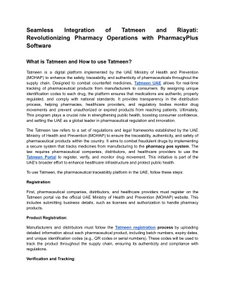 Tatmeen and Riyati Integration in UAE_ The Future of Efficient Healthcare Management