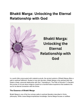 Transforming Lives Through Bhakti: Paramahamsa Teachings