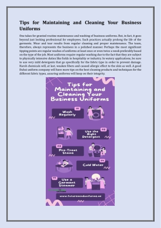 Tips for Maintaining and Cleaning Your Business Uniforms