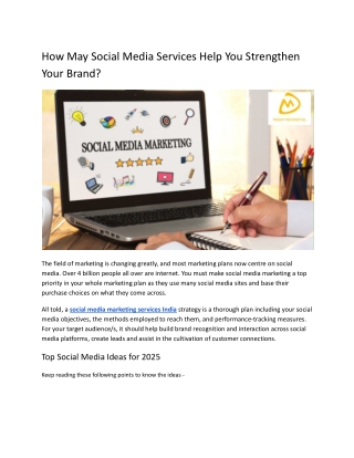 How May Social Media Services Help You Strengthen Your Brand?