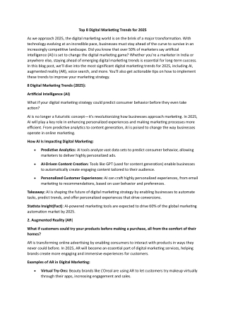 Top Digital Marketing Trends for 2025