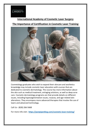 Cosmetic Dermatology Courses Advance Your Skills Today