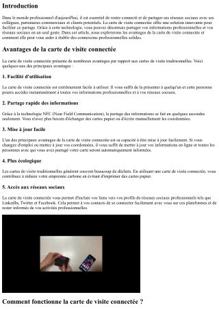 La carte de visite connectée : un moyen efficace de partager ses réseaux sociaux