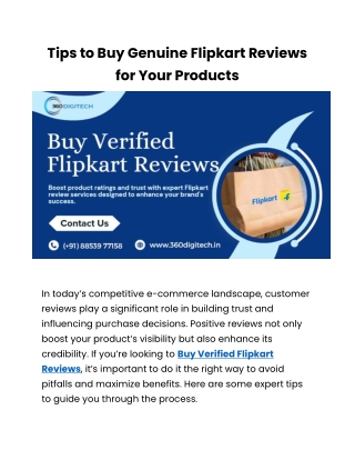 The Benefits of Buying Verified Flipkart Reviews