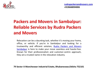 Packers and movers in Sambalpur