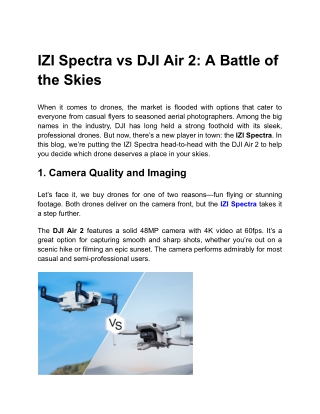 IZI Spectra vs DJI Air 2_ A Battle of the Skies
