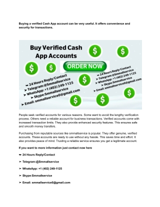 Buying a verified Cash App account can be very useful