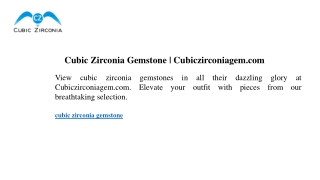 Cubic Zirconia Gemstone Cubiczirconiagem.com