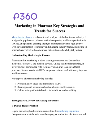 Marketing in Pharma: Key Strategies and Trends for Success