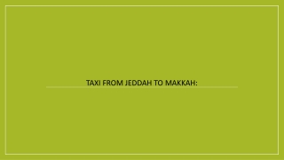 taxi from Jeddah to Makkah