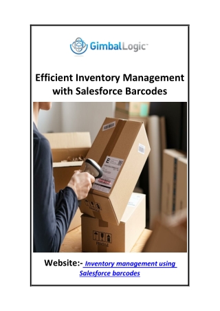 Efficient Inventory Management with Salesforce Barcodes